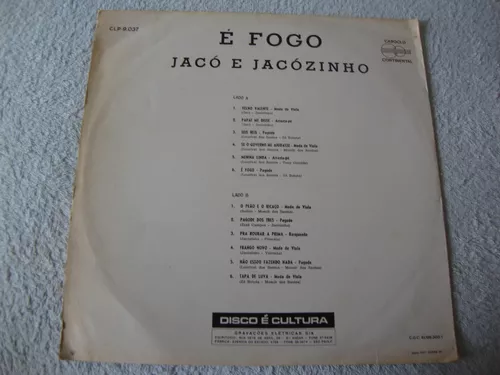 Lp Jacó & Jacozinho É Fogo Edição Limitada Código 02