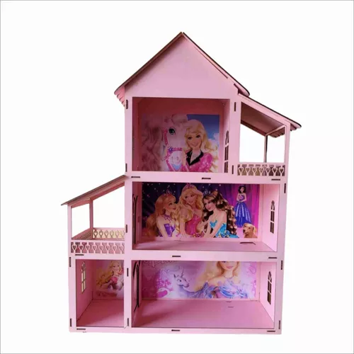 casa de boneca barbie MDF Cru