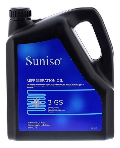 Aceite De Refrigeración Suniso 3 Gs 4 Litros