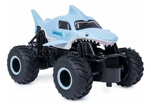 Monster Truck a control remoto Monster Jam Freestyle Force Spin Master Monster Jam Freestyle Force 1:24 Megalodon azul claro