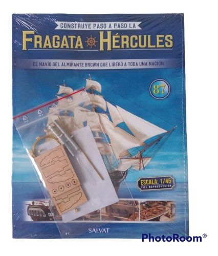 Fascículo + Pieza P/armar La Fragata Hércules N° 87. Nuevo