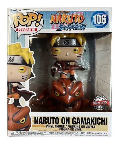 Imagen 2 de 3 de Figura de acción Funko Naruto Shippuden Naruto On Gamakichi 58152 de Funko Pop! Rides