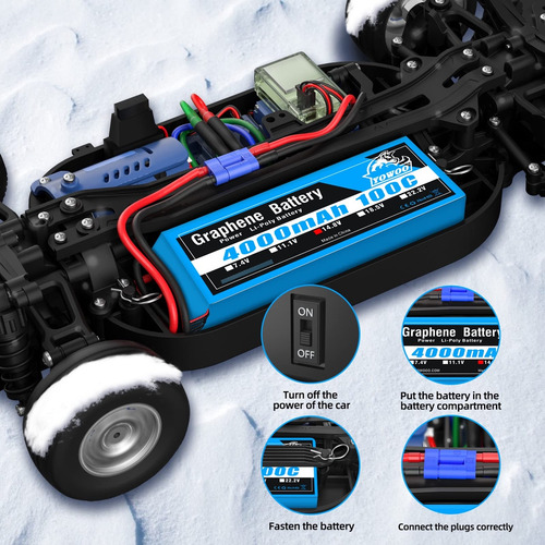 Yowoo 2 Paquetes 4s 14.8v 4000mah 100c Batería De Grafeno