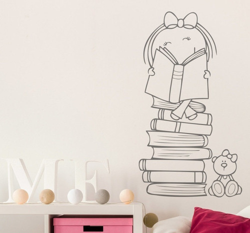 Vinilos Adhesivo Decorativo Cuarto Niños Niñas Libros