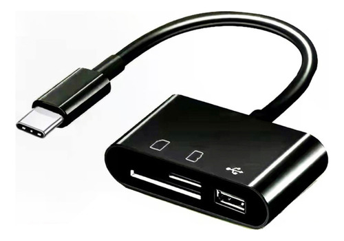 Adaptador Lector De Tarjetas 3 En 1 Tipo C -usb Sd Tf Phone