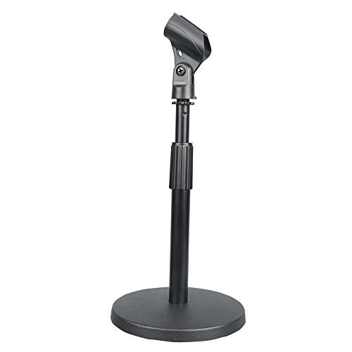 Pyle Compact Tabletop Microphone Stand Mini Desktop