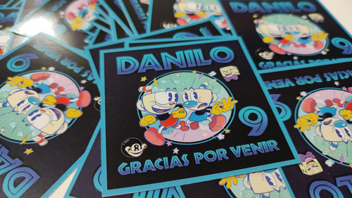 Stickers Deco Cumple El Show De Cuphead! Personalizados X30u