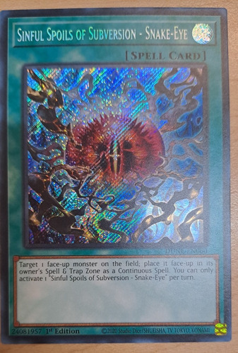 Sinful Spoils Of Subversion - Snake -eyes Yugi Duelist Nexus