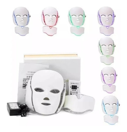 Mascara Facial Led Completa Tratamiento Cara Cuello Belleza