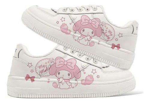 Zapatos Sanrio My Melody Para Mujer, Bonitos Pompones, Purin