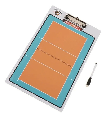 Imagen 2 de 4 de Tabla Pizarra Tactica Volley Marcador Pvc 40x24cm.