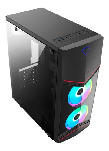 Case Para Pc Etek Led Soporta Intel & Ryzen 3/5/7/9 Inc. Iva