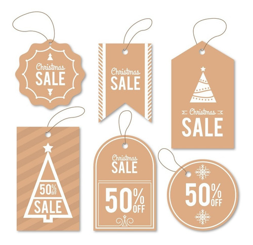 100 Tags Etiquetas Personalizadas Papel Ilustracion 300gr