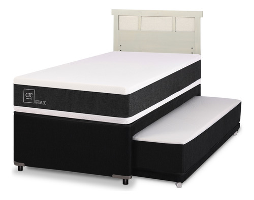 Cama Nido Ortopedic+respaldo Dublin Alpino Gris