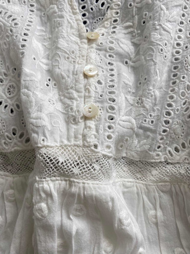 Imagen 6 de 7 de Vestido Zara Nuevo Con Etiqueta Corto Algodón Blanco Broderi