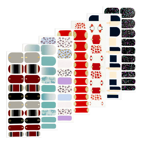 - Tiras De Esmalte De Uñas Huizi Stickers Envueltas En 3d,