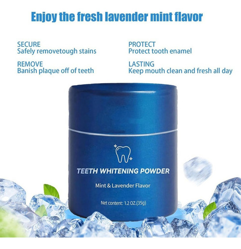 Polvo Blanqueador Dental, Creme Dental Mágico Whitening