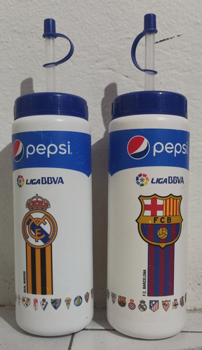 Pepsilindros Futbol Colección Looney Usado Madrid Barcelona