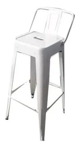 comprar Butaca Alta Tolix Taburete Banco Metalico Moderna Blanco