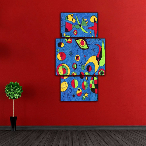 Cuadros Tripticos Modernos Pintores Arte Joan Miro
