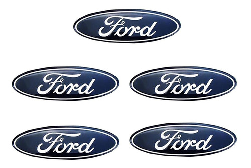 Imagem 2 de 5 de Jogo C/ 5 Resinados Boton Ford Calota Ranger 190x50mm