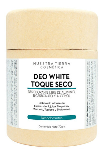 Desodorante Orgánico Toque Seco Con Magnesio/maranta