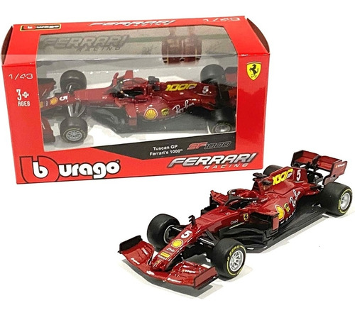 Burago Ferrari Racing 1/43 Formula1 2020 Sebastián Vettel #5