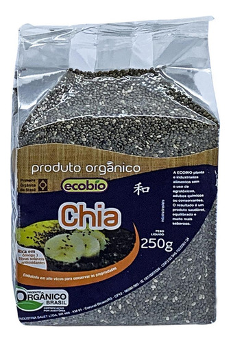 Kit 2x: Chia Em Grão Orgânica Ecobio 250g