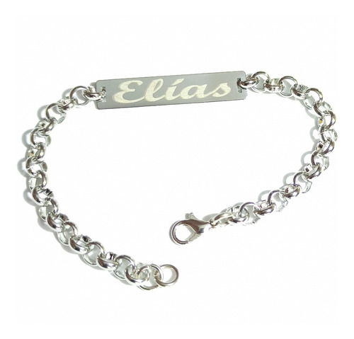 Pulsera Acero Personalizada Identidad Bebe Niño 14-16cm Diámetro 1 cm Largo 15 "