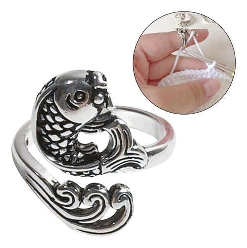 Anillo Ajustable De 3 Piezas Para Tejer, Anillo De