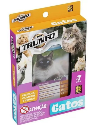 Jogo De Cartas Super Trunfo Gatos Grow