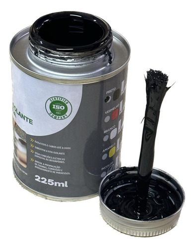 Fita Isolante Líquida 225ml Biolub Cor Preto 8000v Kit 10un