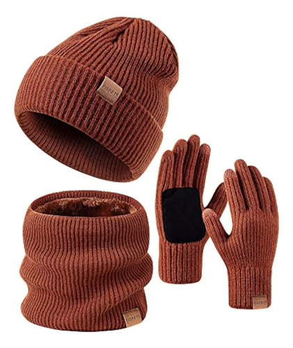 Winter Beanie Hat Gloves Set For Men Women, Hats