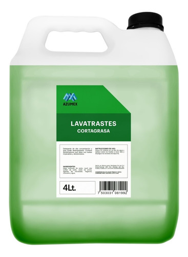 4 Lt Lavatrastes Liquido Cortagrasa Limón