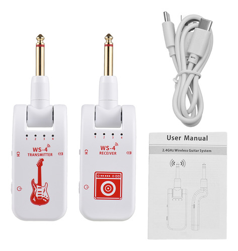 Transmisor Recargable Inalámbrico Con Sistema De Guitarra De