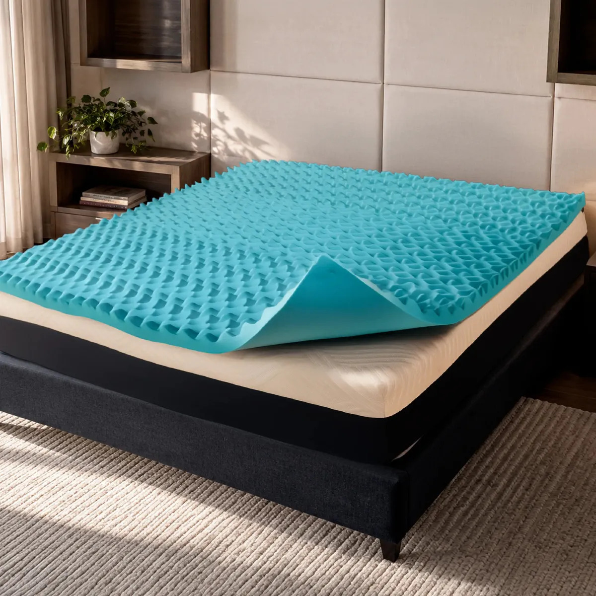 Memory Foam Topper Bludream Individual Colchoneta 5 cm 100x190x5cm