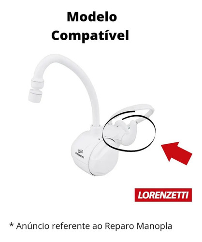 Alavanca Registro Reparo P/ Torneira Lorenzetti Versátil Acabamento Branco