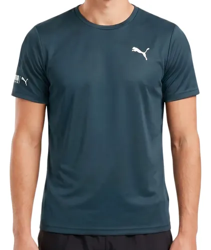 Camiseta Puma Masculina Térmica Manga Curta Proteção Uv 50+ - R$ 76