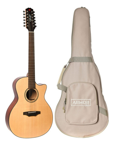 Violão Seizi Supreme Ryu Cutaway 12 Cordas Spruce Com Bag