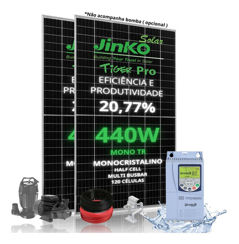Kit Placa Solar 3,52kwp Weg P/ Bomba Até 3cv Trifasico 220v