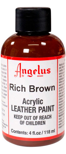 Pintura Acrílica Angelus 4 Oz ( 1 Pieza ) Color Rich Brown