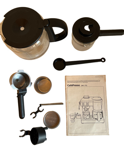 Cafetera Manual Krups Cafepresso Art 171 - Importada Negro (Usado)