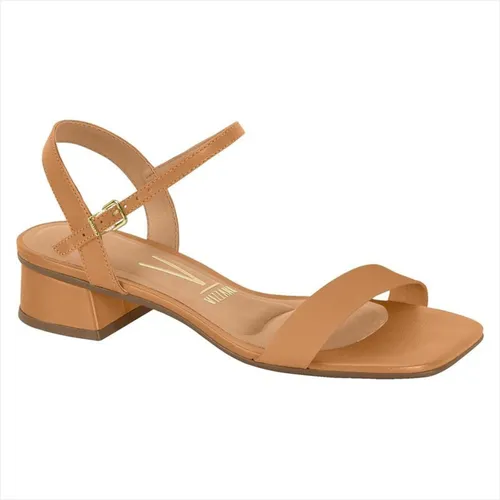 Sandália Vizzano Salto Bloco Baixo Tira Única Confortável