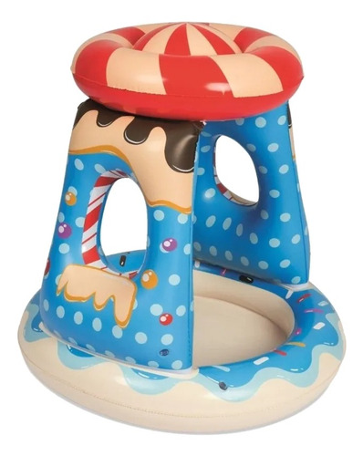 Pileta Inflable Bebe Con Techo 91x91x89 Cm Bestway Verano