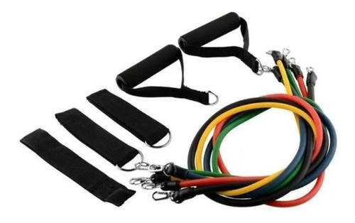 Kit Banda Elástica Resistencia Tubular De Látex Profesional