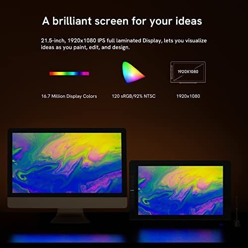 Tableta De Dibujo Con Monitor Gráfico Veikk Vk2200 Pro Con P