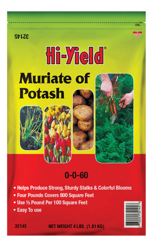 Hi-yield () Muriato De Potasa 0-0-60 (4 Lbs)