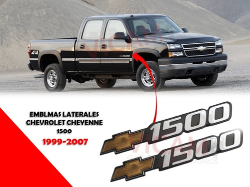 Par De Emblemas Laterales Chevrolet Cheyenne 1500  1999-2007