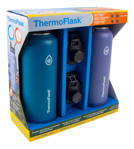 Thermoflask Botella Combinada Con Pajita De 40 Onzas, 2 Unid