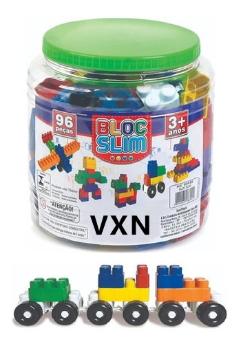 Blocos De Montar Vxn 96 Peças Didático Infantil Educativo